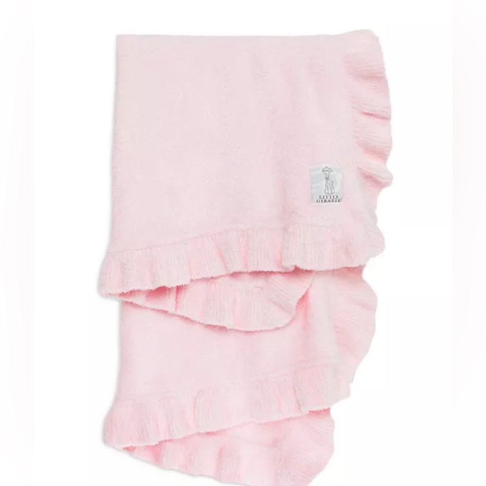 NWOT Little Giraffe Dolce Ruffle Blanket Pink